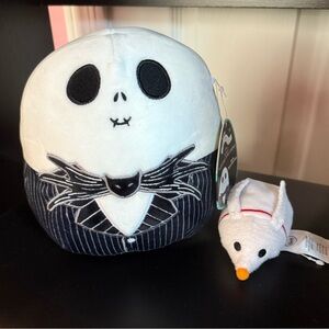Jack Skellington mini Squishmallow & Zero Tsum Tsum